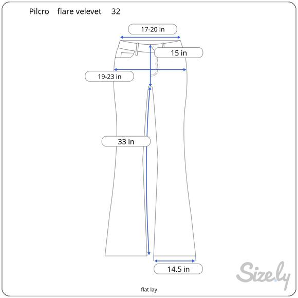 Anthro Pilcro Velvet Pull On Mid Rise Retro Flare Jeans Fawn 32 NEW Hippie - Picture 10 of 10